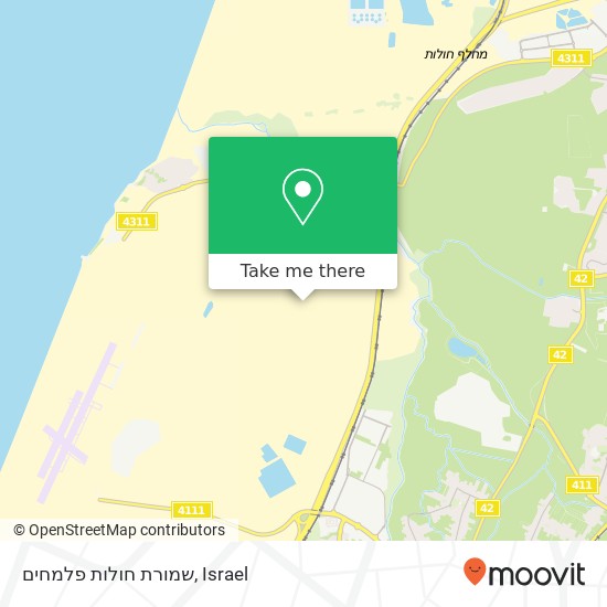 שמורת חולות פלמחים map