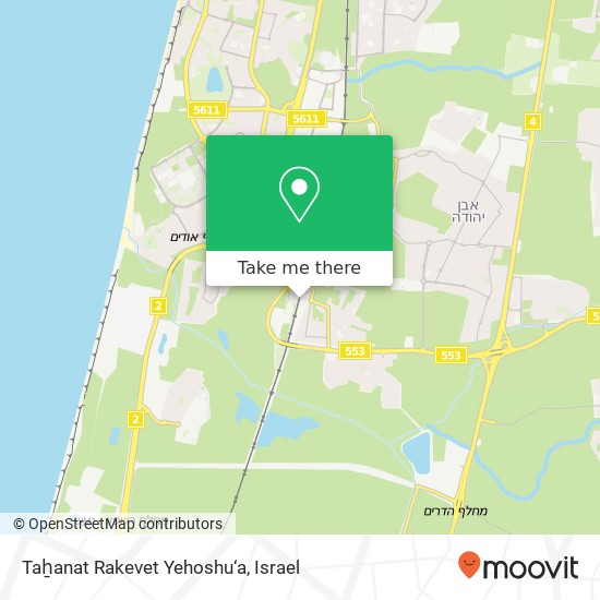 Taẖanat Rakevet Yehoshu‘a map