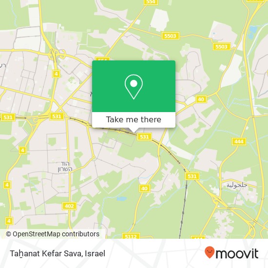 Карта Taẖanat Kefar Sava