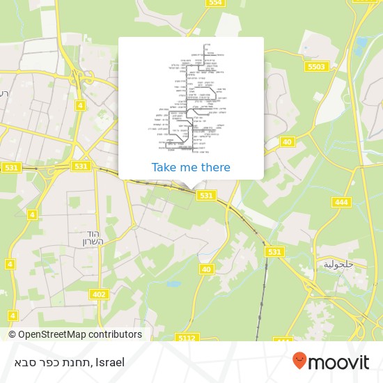 Карта תחנת כפר סבא