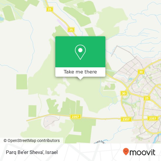 Parq Be’er Sheva‘ map