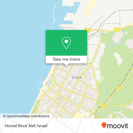 Hostel Rova‘ Alef map