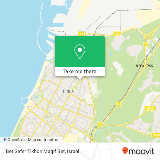 Карта Bet Sefer Tikhon Maqif Bet