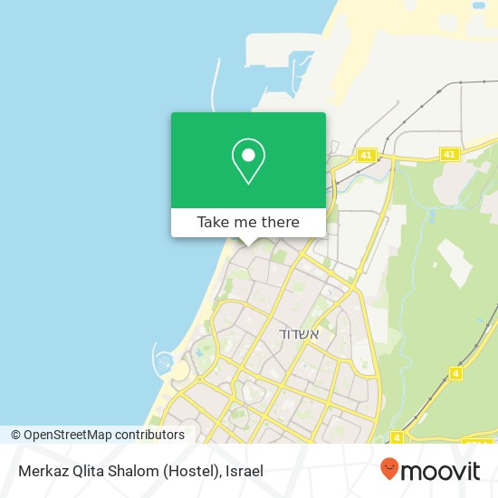Карта Merkaz Qlita Shalom (Hostel)