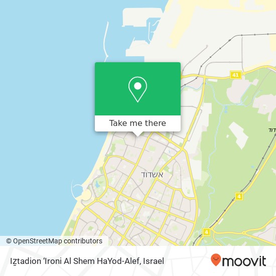 Iẕtadion ‘Ironi Al Shem HaYod-Alef map