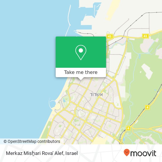 Карта Merkaz Misẖari Rova‘ Alef