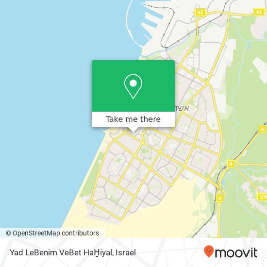 Yad LeBenim VeBet HaH̱iyal map