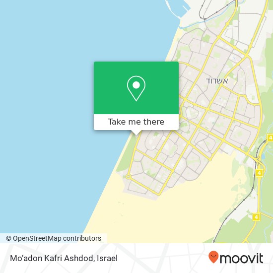 Карта Mo‘adon Kafri Ashdod