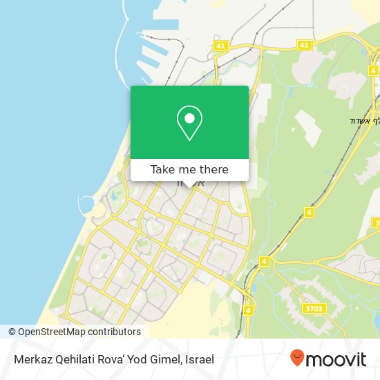 Карта Merkaz Qehilati Rova‘ Yod Gimel