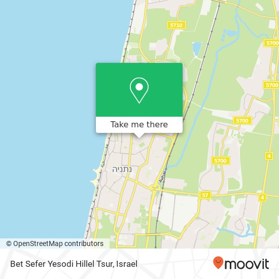 Карта Bet Sefer Yesodi Hillel Tsur
