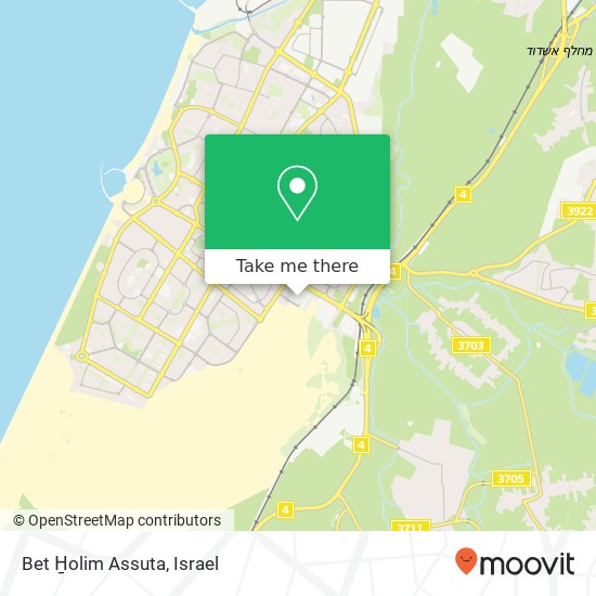 Карта Bet H̱olim Assuta