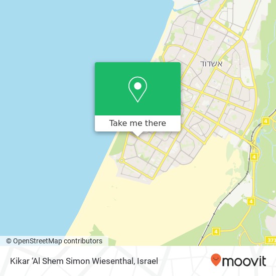 Kikar ‘Al Shem Simon Wiesenthal map