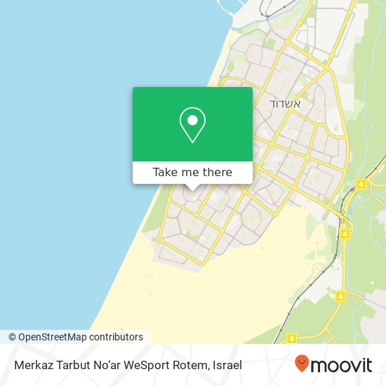 Merkaz Tarbut No‘ar WeSport Rotem map