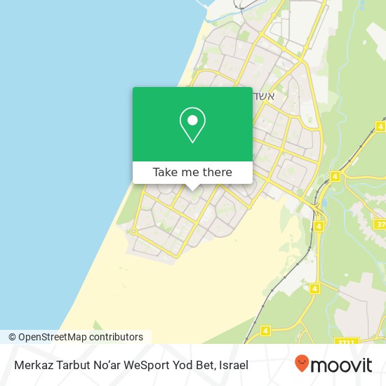 Карта Merkaz Tarbut No‘ar WeSport Yod Bet