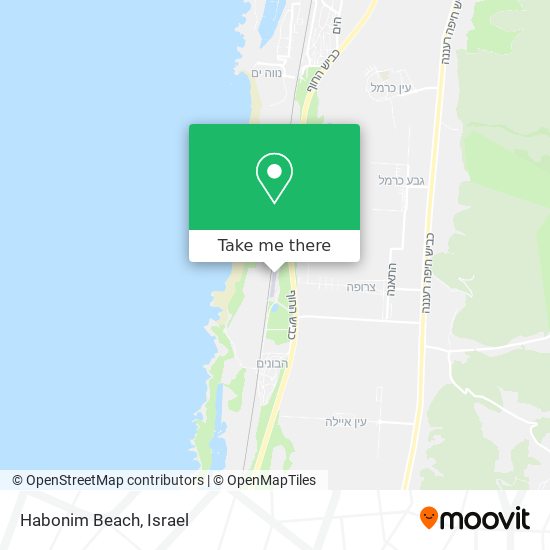 Habonim Beach map
