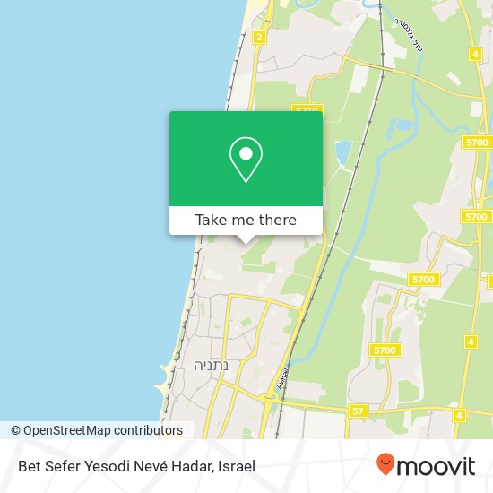 Bet Sefer Yesodi Nevé Hadar map