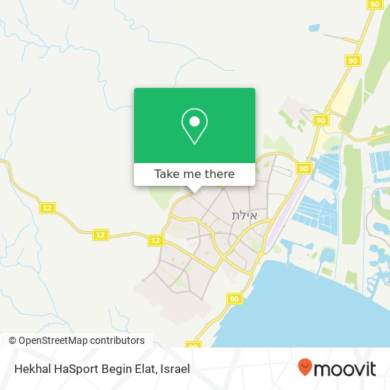 Hekhal HaSport Begin Elat map