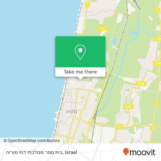 בית ספר ממלכתי דתי מוריה map