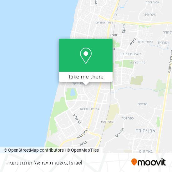 Карта משטרת ישראל תחנת נתניה