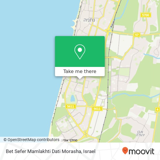 Карта Bet Sefer Mamlakhti Dati Morasha