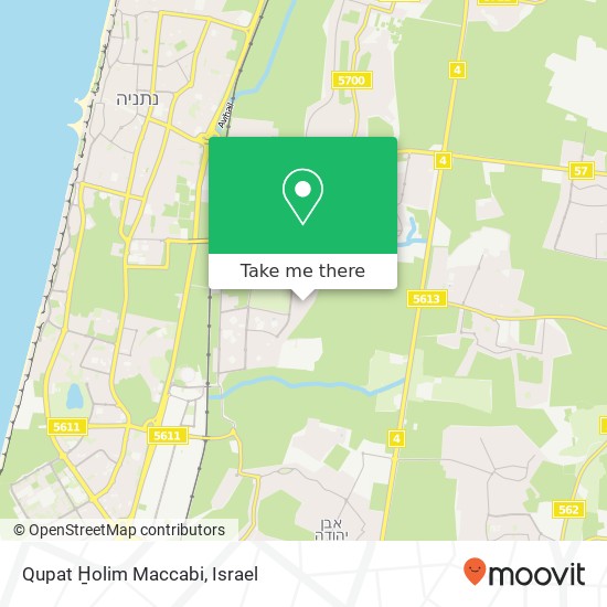 Карта Qupat H̱olim Maccabi