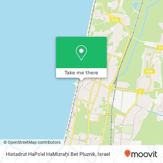 Histadrut HaPo‘el HaMizraẖi Bet Pluznik map