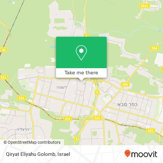 Qiryat Eliyahu Golomb map