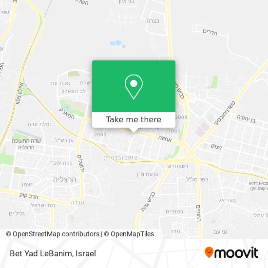 Карта Bet Yad LeBanim