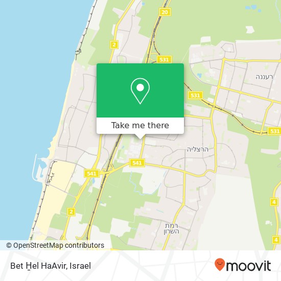 Bet H̱el HaAvir map