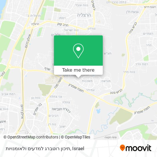 תיכון רוטברג למדעים ולאומנויות map