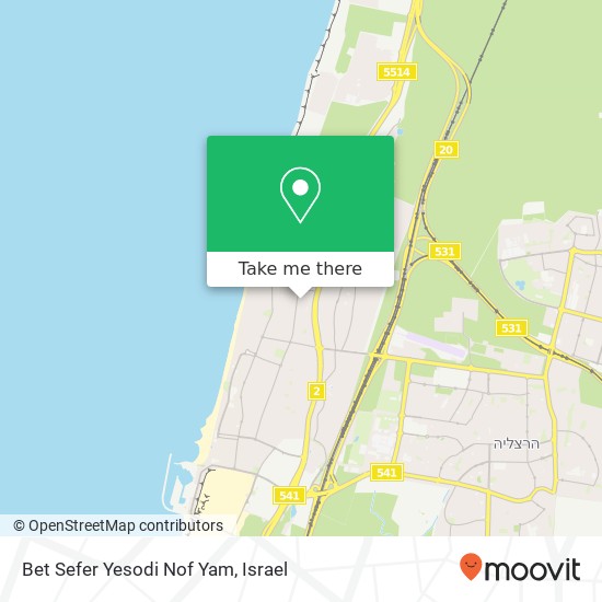 Карта Bet Sefer Yesodi Nof Yam