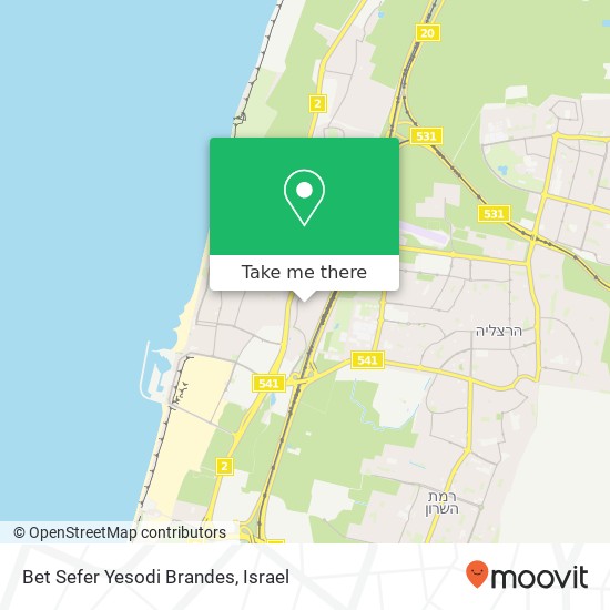 Bet Sefer Yesodi Brandes map