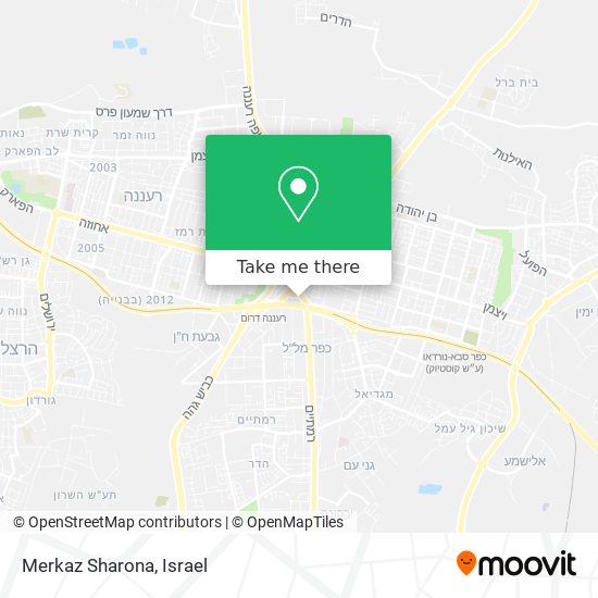 Merkaz Sharona map