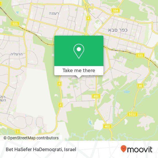 Bet HaSefer HaDemoqrati map