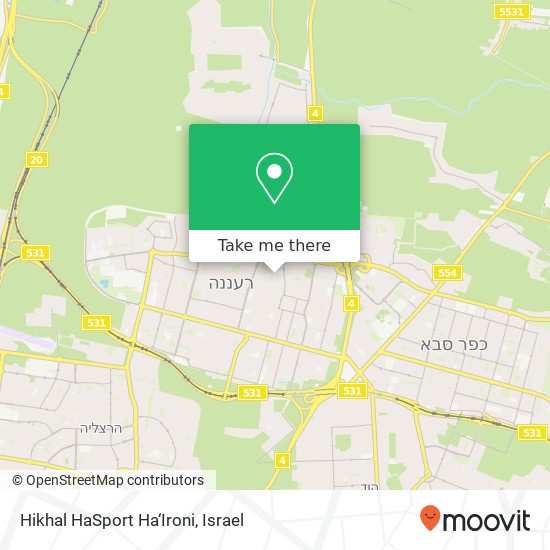 Hikhal HaSport Ha‘Ironi map
