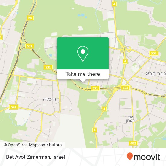 Bet Avot Zimerman map