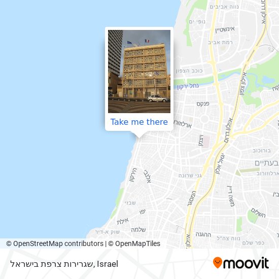 שגרירות צרפת בישראל map