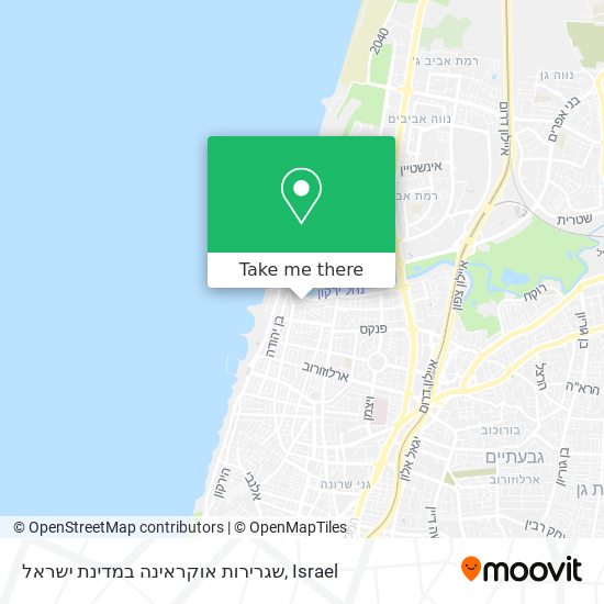 שגרירות אוקראינה במדינת ישראל map