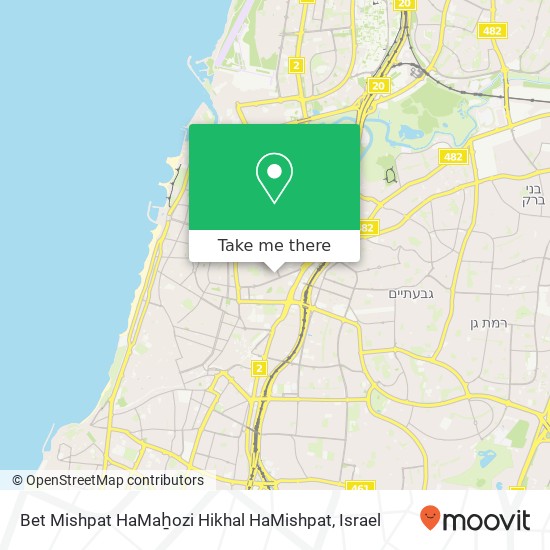 Карта Bet Mishpat HaMaẖozi Hikhal HaMishpat