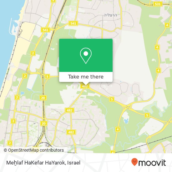 Meẖlaf HaKefar HaYarok map