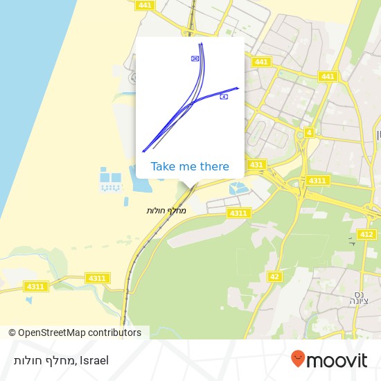 מחלף חולות map