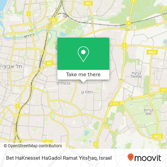 Карта Bet HaKnesset HaGadol Ramat Yitsẖaq