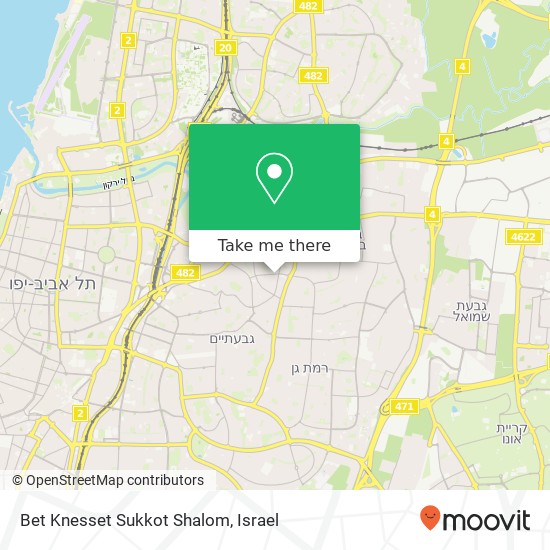 Bet Knesset Sukkot Shalom map