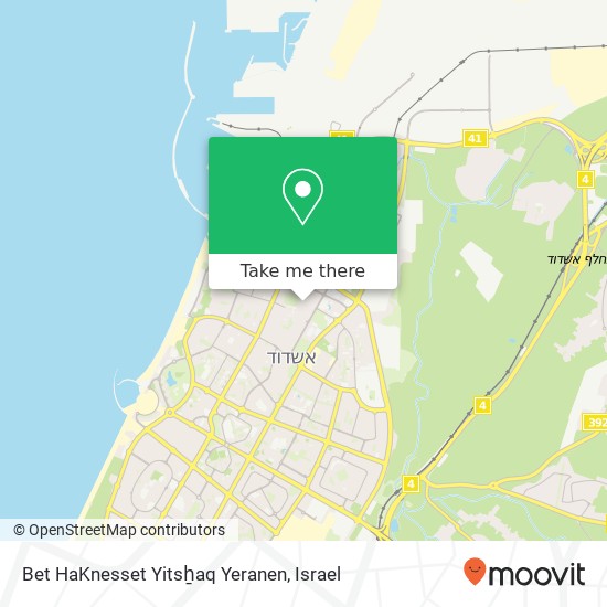 Bet HaKnesset Yitsẖaq Yeranen map