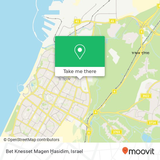 Bet Knesset Magen H̱asidim map