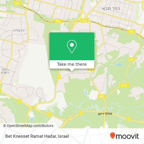 Карта Bet Knesset Ramat Hadar