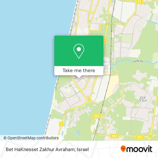 Bet HaKnesset Zakhur Avraham map