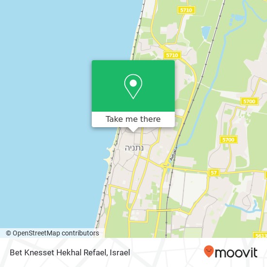 Bet Knesset Hekhal Refael map