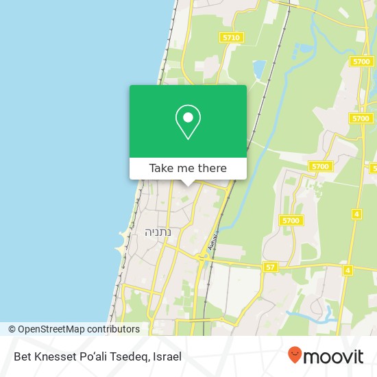 Bet Knesset Po‘ali Tsedeq map