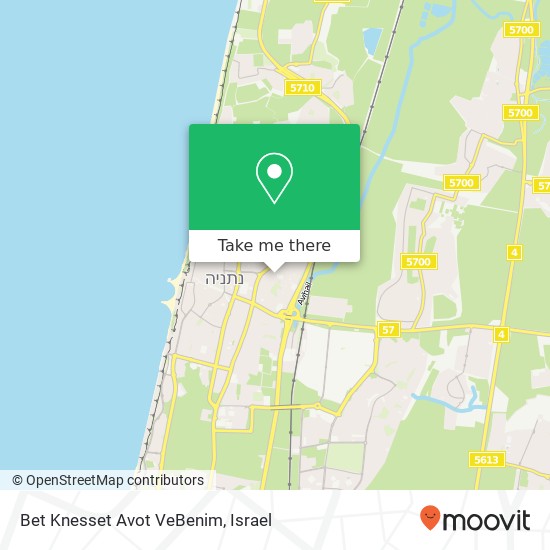 Карта Bet Knesset Avot VeBenim